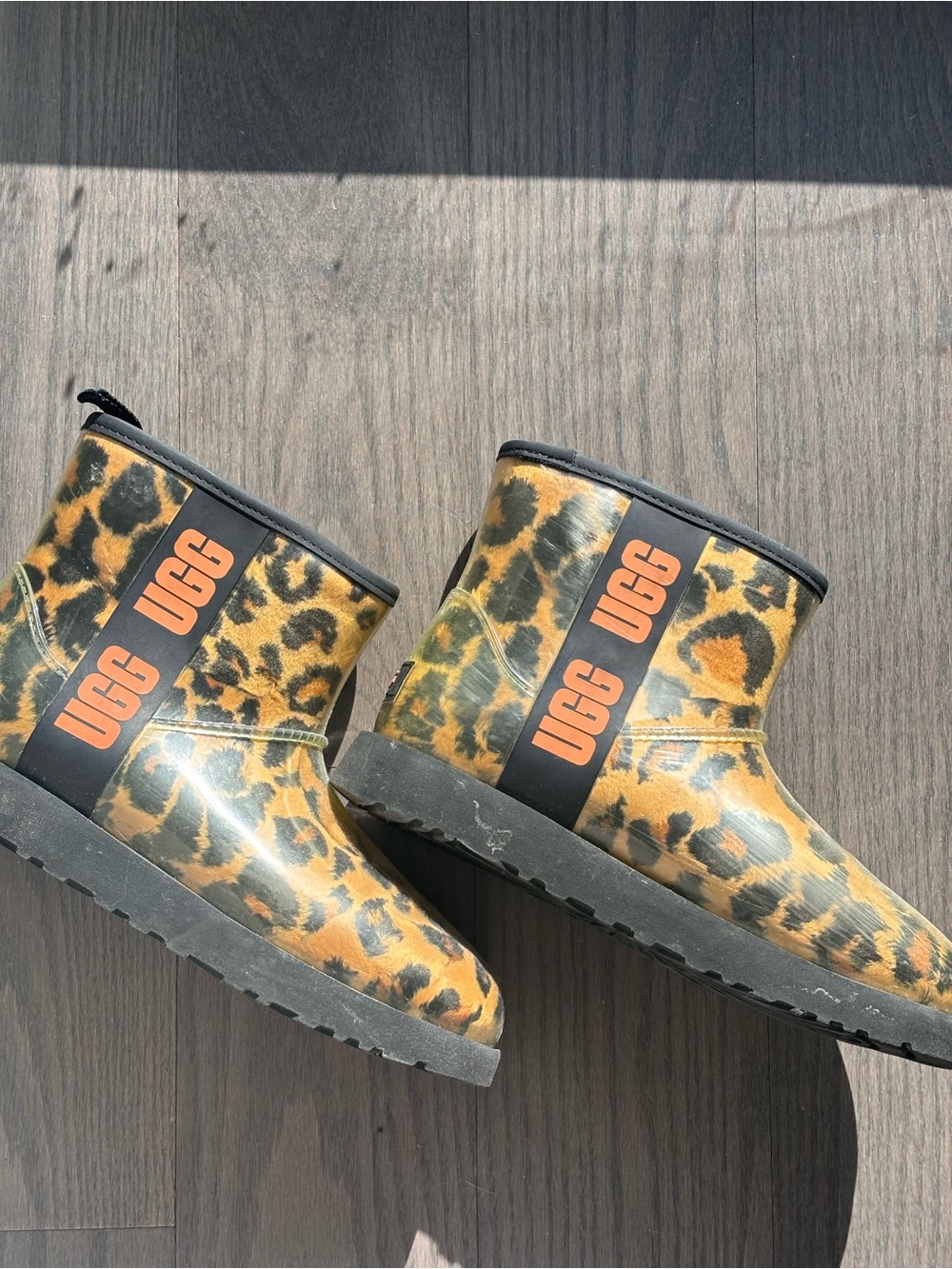 UGG Classic Clear Mini Panther Leopard Waterproof Boots